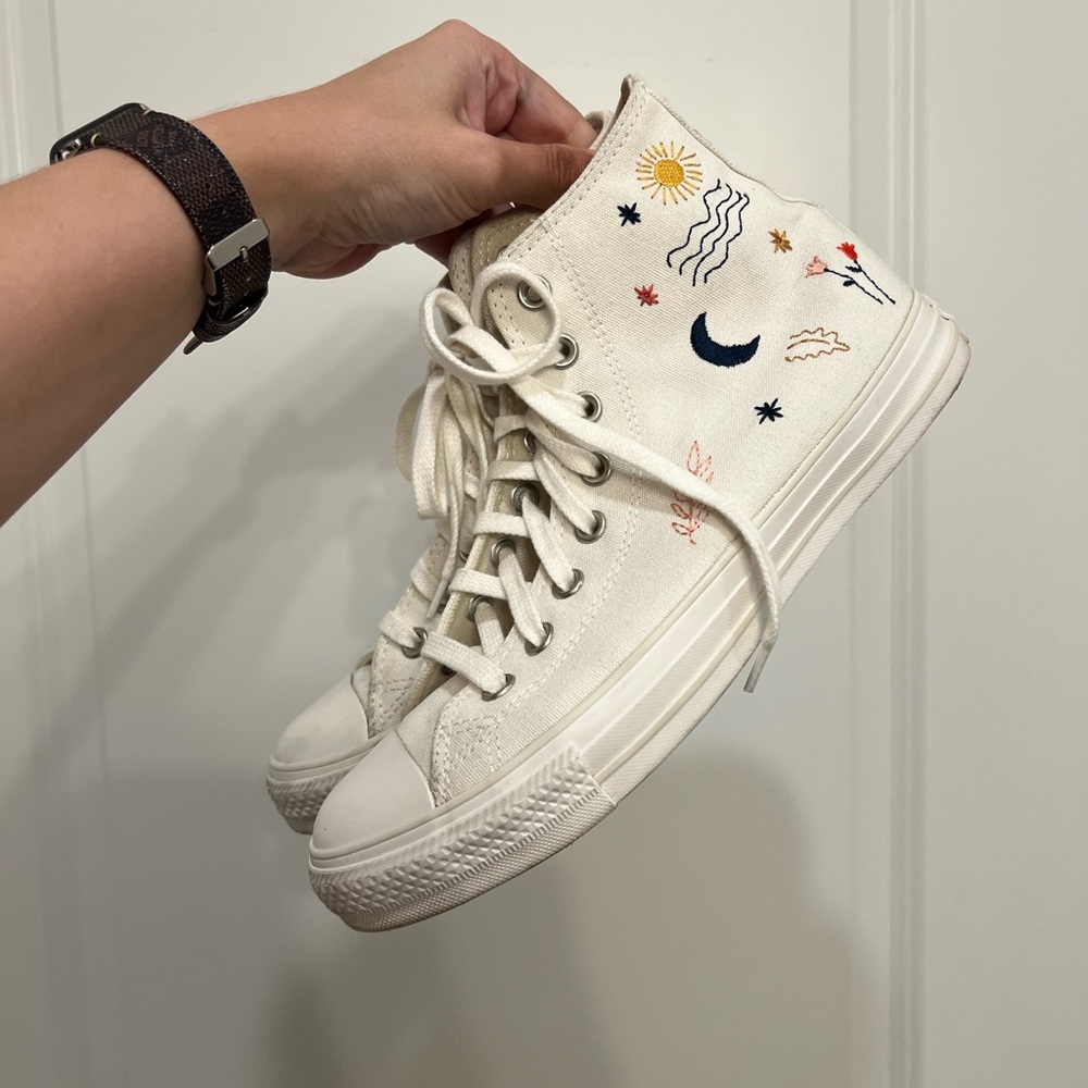 Converse Chuck Taylor All Star Hi Women's Wander Embroidered Sneakers in Size 9. - Picture 3 of 8